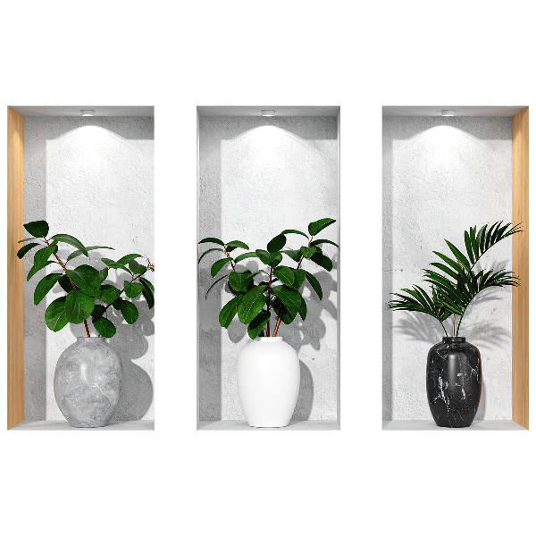 3D effect wall sticker 31x20 Plant niches
