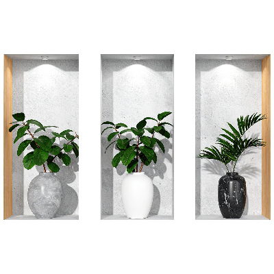 3D effect wall sticker 31x20 Plant niches