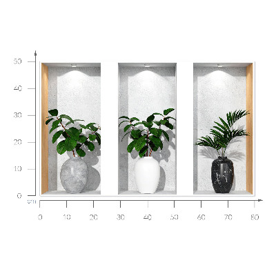 3D effect wall sticker 31x20 Plant niches
