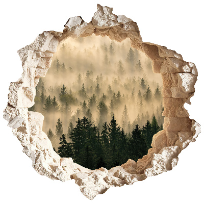 3D wall hole wallpaper 31x31 Mystical forest