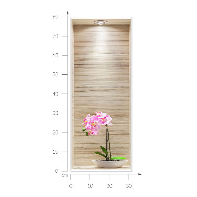 3D effect wall sticker 13x31 Orchid elegance