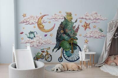 Wall sticker 100x134 The enchanted animal kingdom in a cartoon style