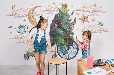 Wall sticker 100x134 The enchanted animal kingdom in a cartoon style
