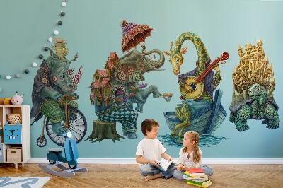 Wall sticker 100x122 Animals in magical cartoon style