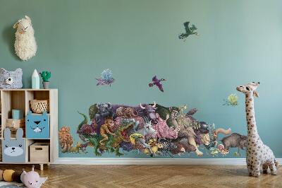 Wall sticker 100x173 Cartoon animals from the magical world