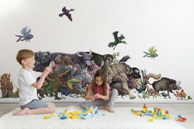 Wall sticker 100x173 Cartoon animals from the magical world
