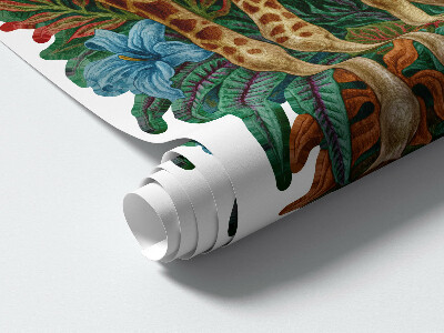 Wall sticker 100x149 Safari with wild animals in cartoon form