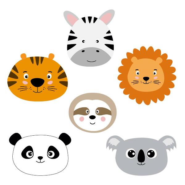 Wall sticker 100x152 A charming safari with wild animals