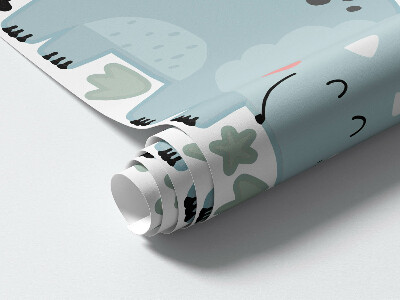 Wall sticker 100x148 Dinosaurs in pastel vegetation surroundings