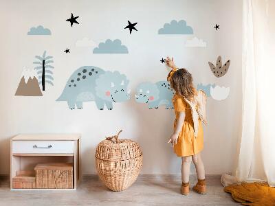 Wall sticker 100x169 Dinosaurs in pastel vegetation