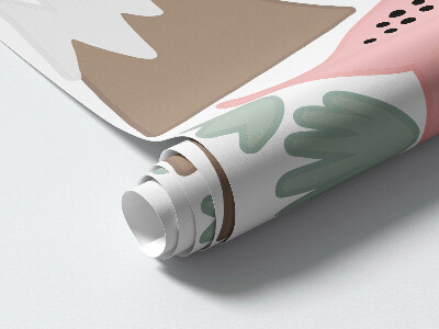Wall sticker 100x160 Dinosaurs in a pastel jungle