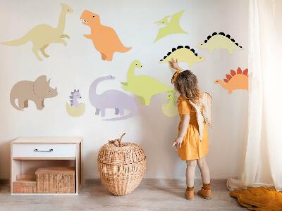 Wall sticker 100x141 Adorable pastel dinosaurs