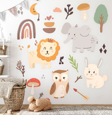 Wall sticker 100x182 Charming animal pattern in boho style