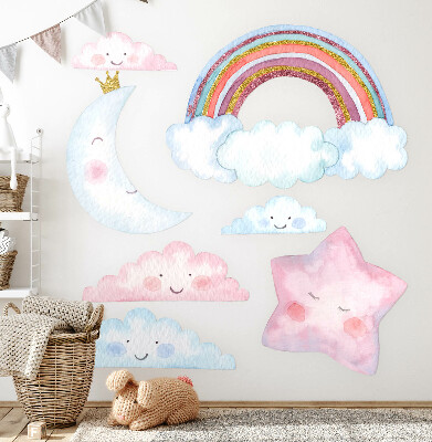Wall sticker 100x137 Pastel magical sky in watercolor style