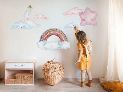 Wall sticker 100x137 Pastel magical sky in watercolor style