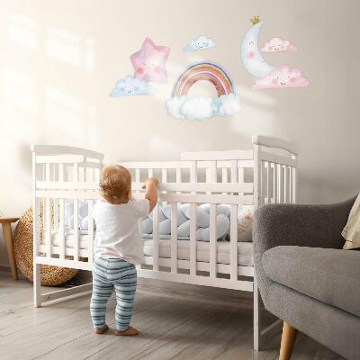 Wall sticker 100x137 Pastel magical sky in watercolor style