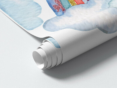 Wall sticker 100x137 Pastel magical sky in watercolor style