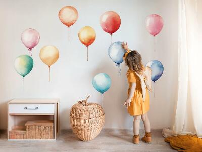 Wall sticker 100x116 Pastel balloons in colorful harmony