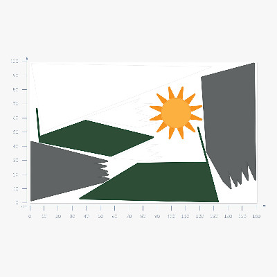 Wall sticker 100x161 Mountain peaks covered with snow illustration