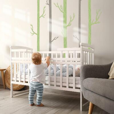 Wall sticker 100x145 Pastel forest with decorative trees