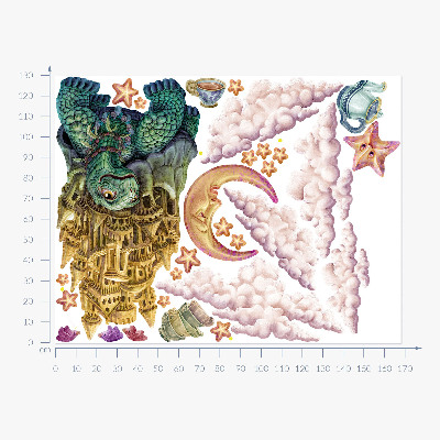 Wall sticker 130x168 Animal fantasies in cartoon form