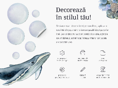Wall sticker 130x195 Safari in a pastel version of wild nature