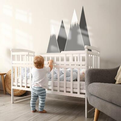 Wall sticker 130x207 Winter mountain peaks in an illustrative view