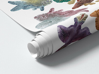 Wall sticker 130x225 Magical animals in pastel graphics