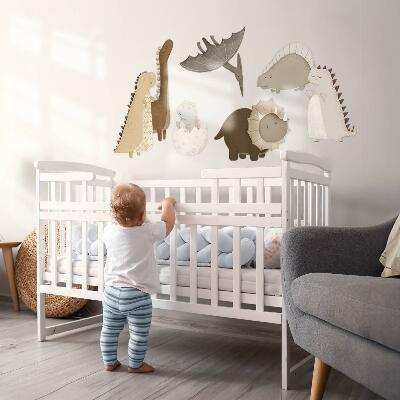 Wall sticker 60x91 Pastel cute dinosaurs in boho style