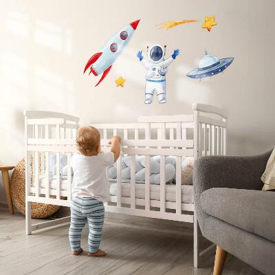 Wall sticker 60x102 Cosmic watercolors in pastel shades