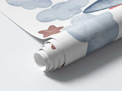 Wall sticker 60x90 Animal flights in a watercolor style