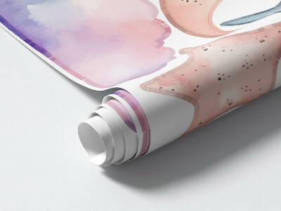 Wall sticker 60x66 Pastel watercolor animals and sky