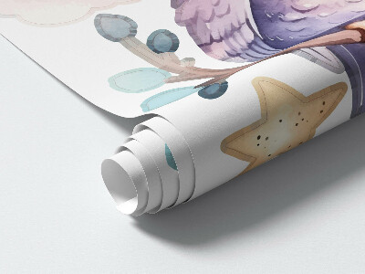 Wall sticker 60x79 Animals in the pastel magic of the night sky
