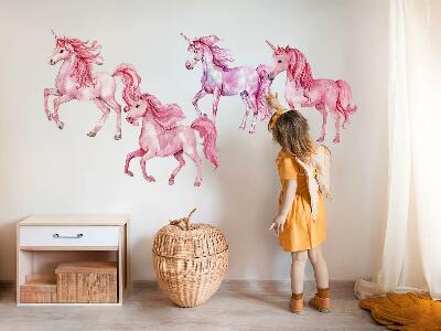 Wall sticker 60x87 Pastel horses and unicorns in watercolor