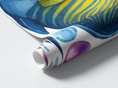 Wall sticker 60x91 The underwater world of colorful watercolor fish