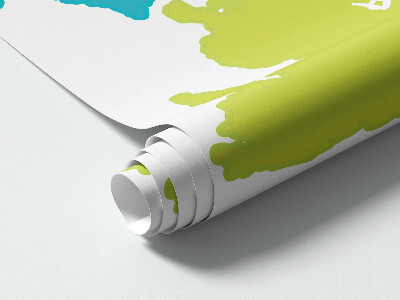 Wall sticker 60x87 Pastel continents map graphic illustration