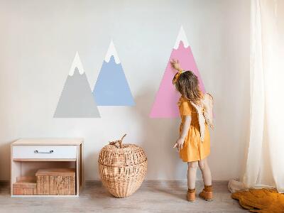 Wall sticker 60x105 Pastel mountain peaks with snow-capped peaks