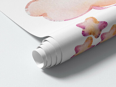 Wall sticker 60x108 Pastel sheep on clouds and stars