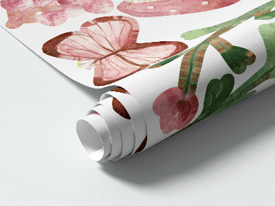 Wall sticker 60x89 Forest animals in pastel watercolor with deer patterns