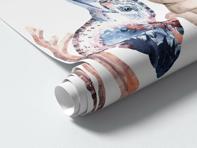 Wall sticker 60x76 Australian fauna in delicate pastels