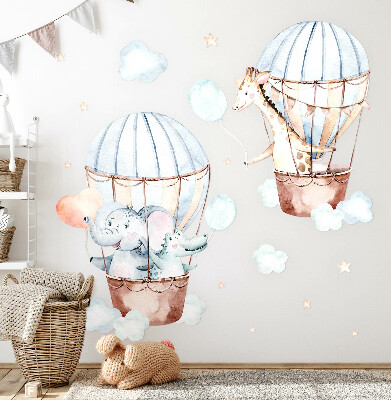 Wall sticker 60x88 Pastel watercolor balloons with pendants
