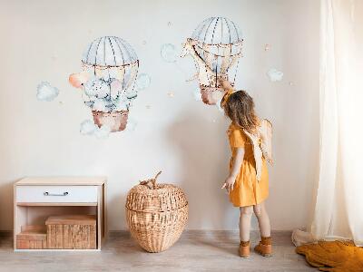 Wall sticker 60x88 Pastel watercolor balloons with pendants