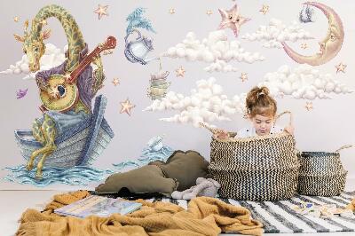 Wall sticker 60x85 Pastel animals in a cartoon style