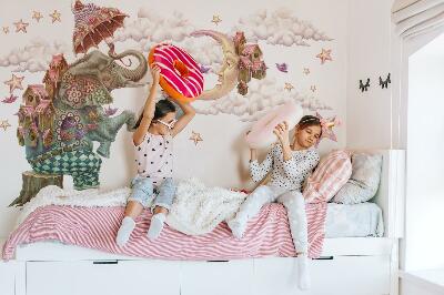 Wall sticker 60x83 A magical land of animals in pastel drawing