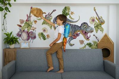 Wall sticker 60x89 Musical dinosaurs in pastel colors