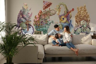 Wall sticker 60x79 Pastel drawings of magical animals