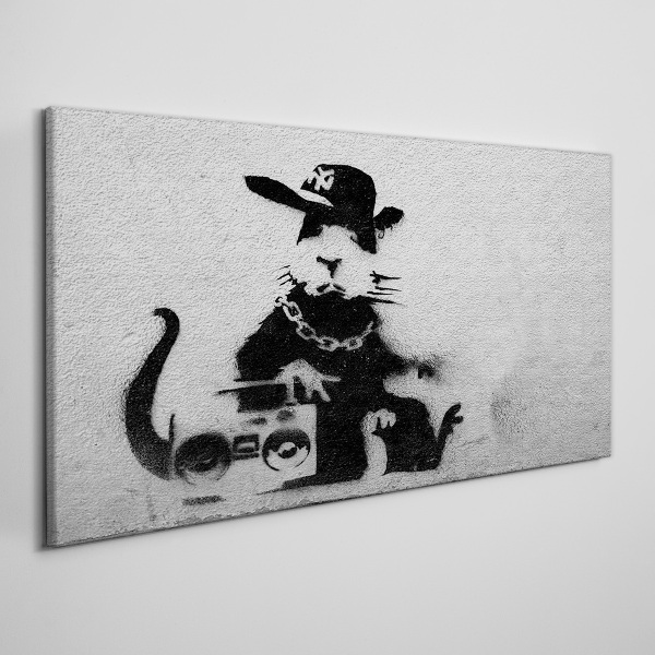 Hood rat banksy Canvas print