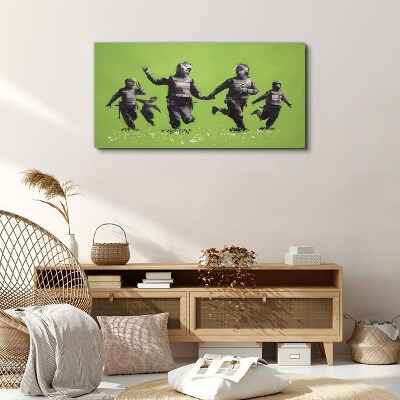 Riot Police at Banksy Field Canvas print