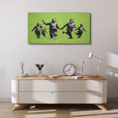 Riot Police at Banksy Field Canvas print