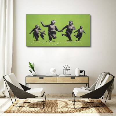 Riot Police at Banksy Field Canvas print